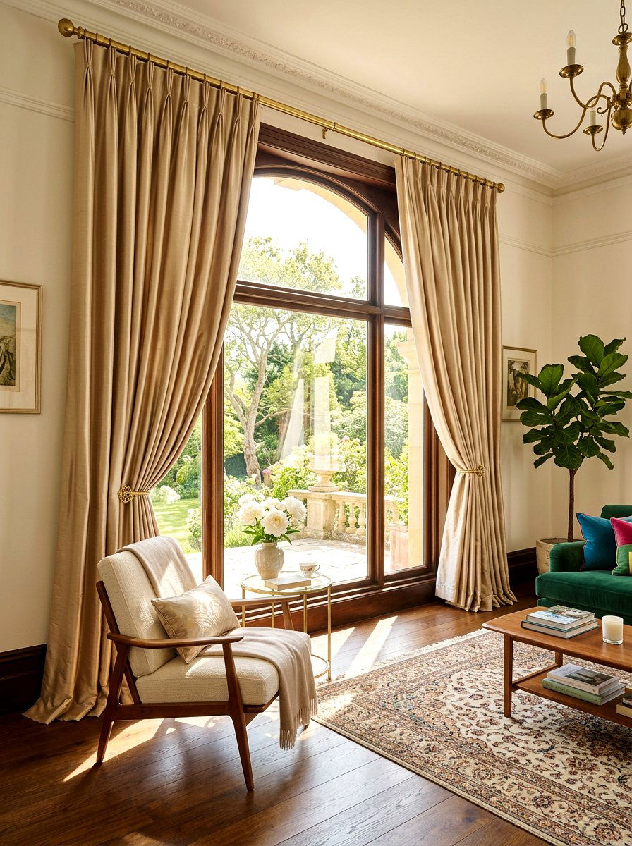 Silk Window Treatments - 30 old money lounge ideas
