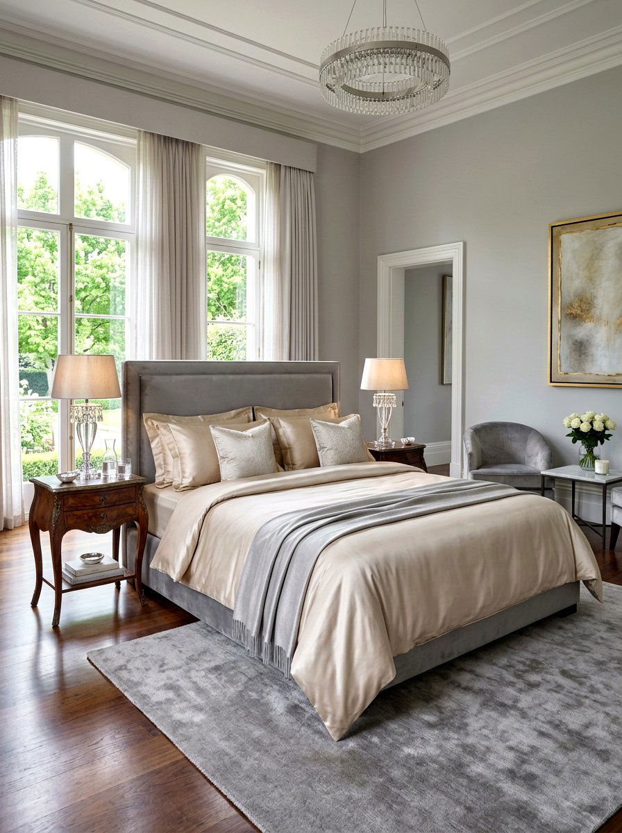 Silk bedding master suite - 30 luxury Pinterest bedroom ideas