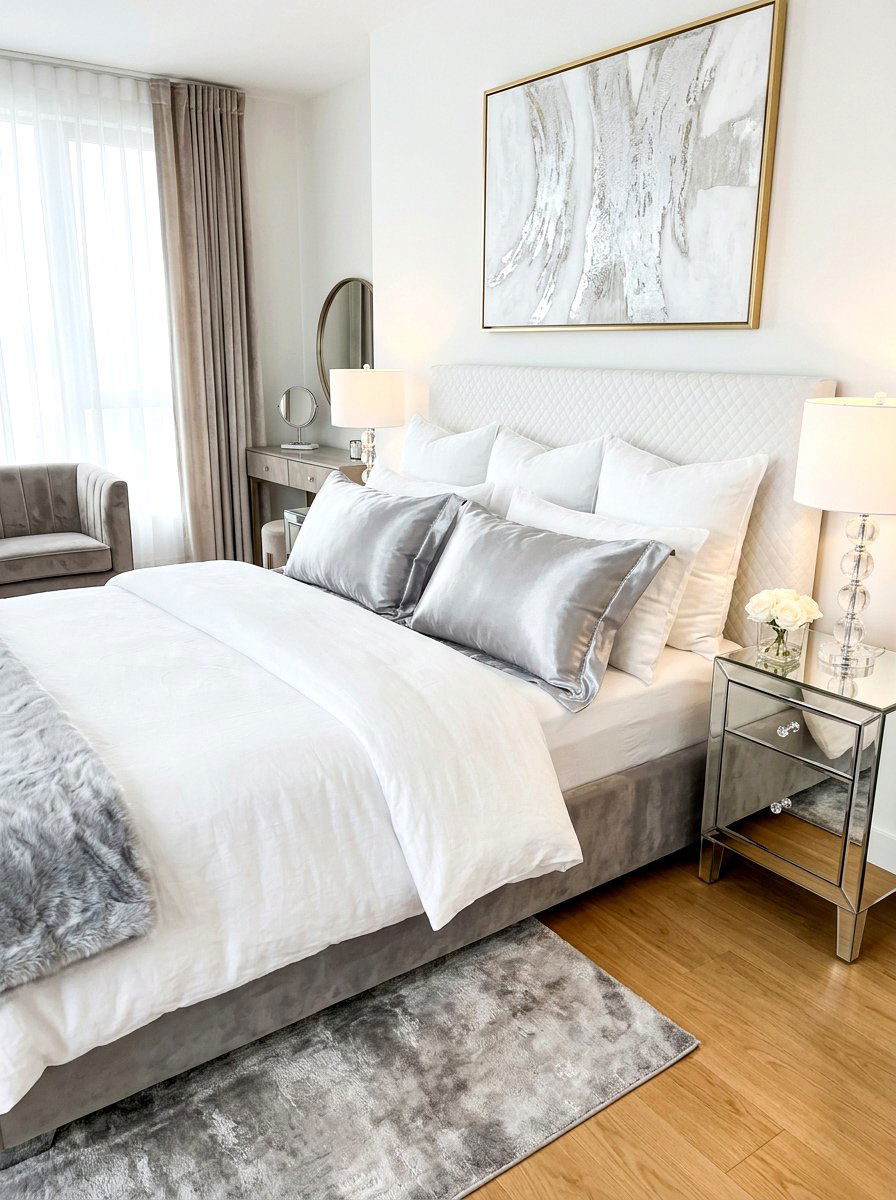 Silk pillowcase set - 30 pillowy bed styling ideas