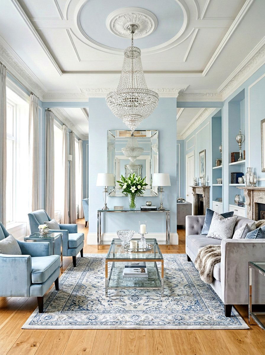 Silver Beveled Mirror - 30 mantel mirror ideas