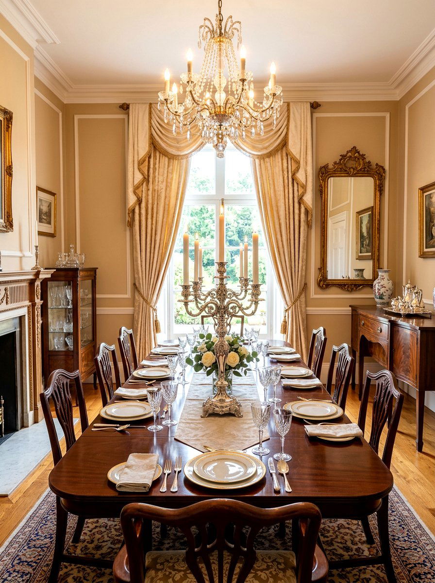 Silver Candelabra Display - 30 dining table decor ideas