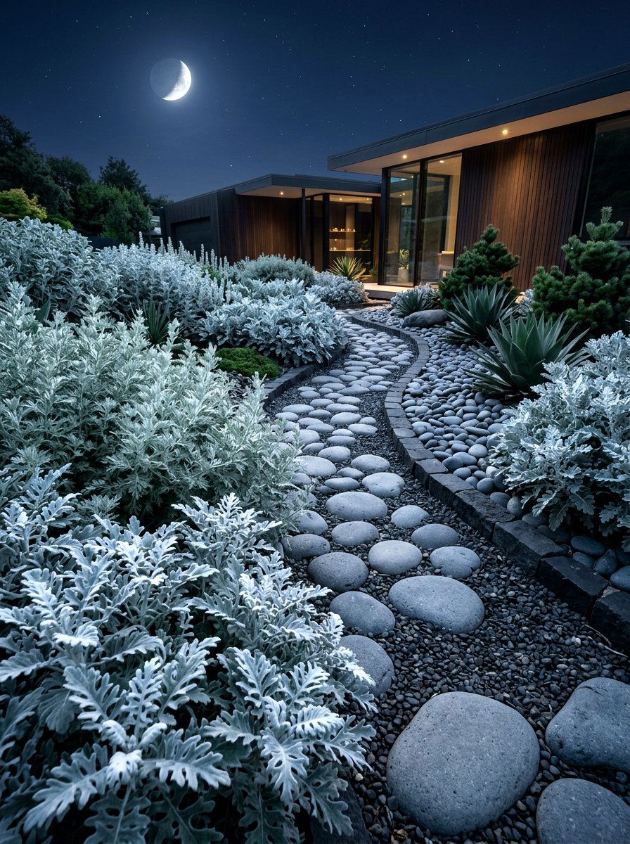 Silver Foliage Garden - 30 moon garden ideas