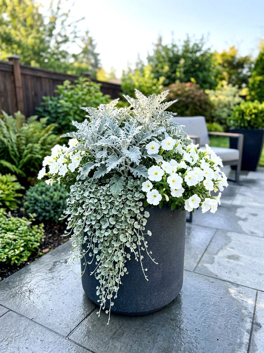 Silver Leaf Plant - 30 container plant arrangement ideas