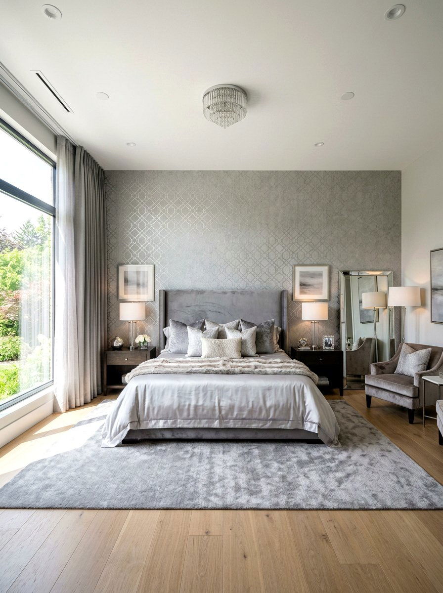 Silver Metallic Wallpaper - 30 polished metal decor ideas