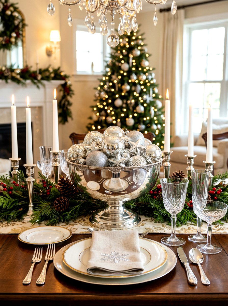 Silver Plated Serving Bowl - 30 sculptural bowl decor ideas