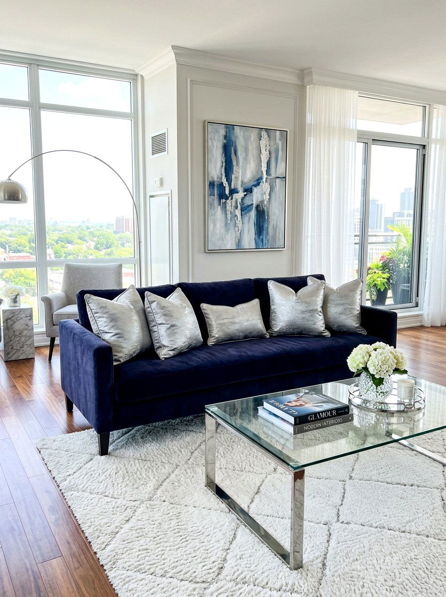 Silver Silk Pillows - 30 extra celestial living room ideas