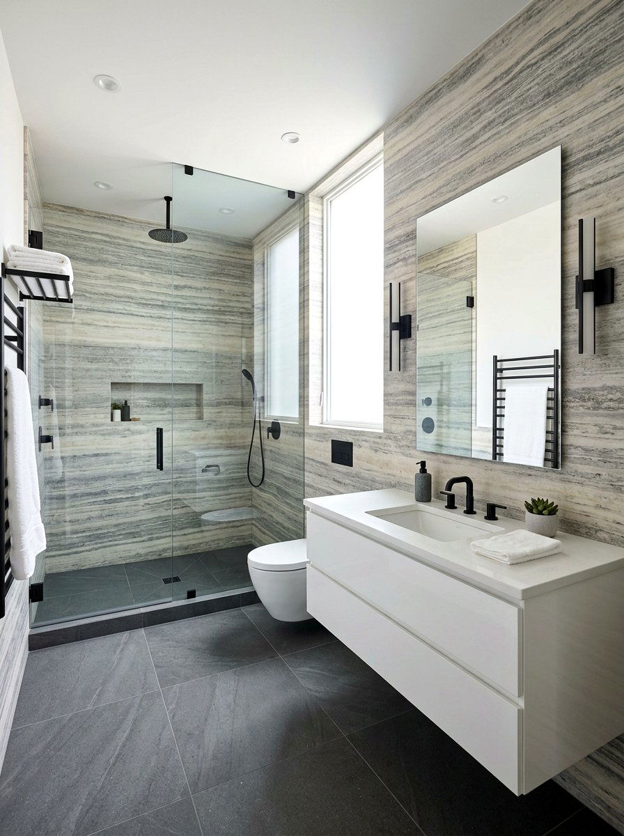 Silver Travertine Bathroom - 30 travertine bathroom ideas