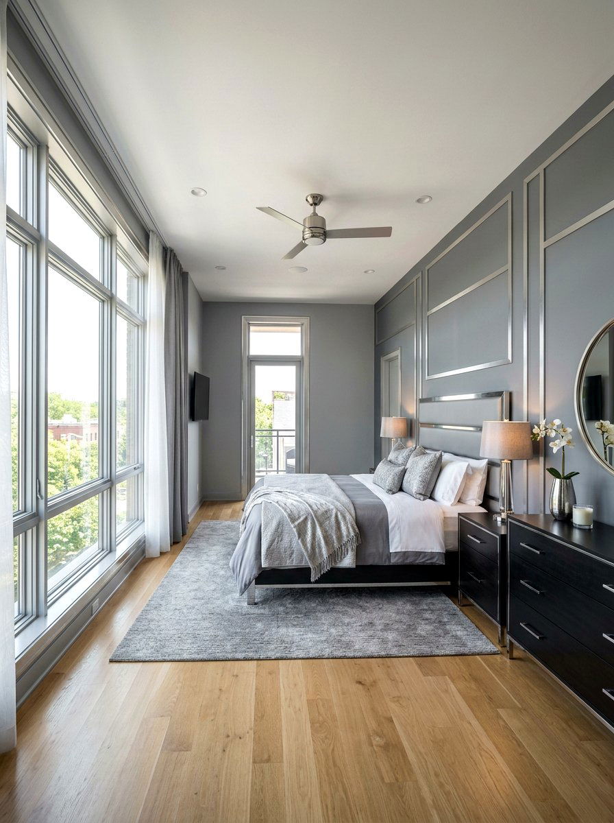Silver Trim Bedroom - 30 painted trim bedroom ideas