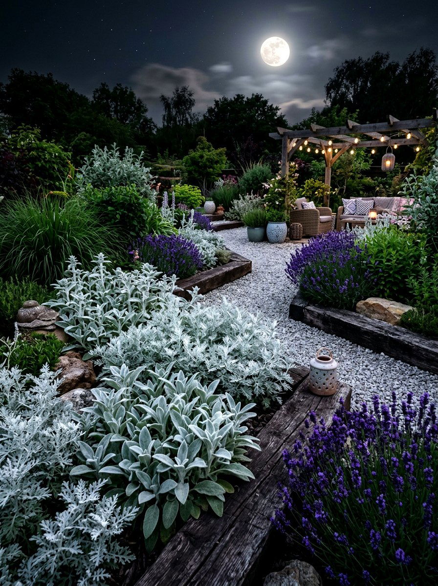 Silver foliage plants - 30 moonlight backyard ideas