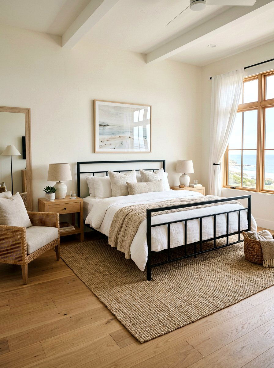 Simple Black Metal Bed Frame - 30 California casual bedroom ideas