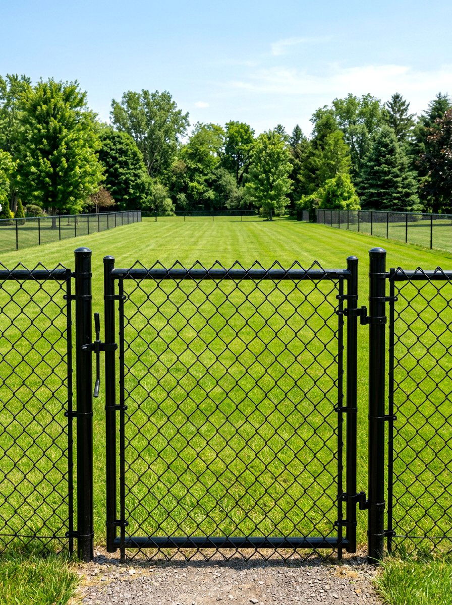 Simple Chain Link Gate - 30 front gate ideas