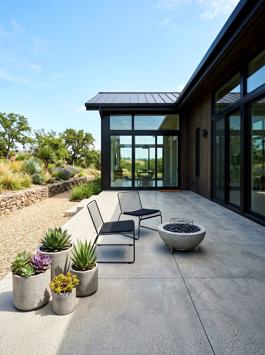 Simple Concrete Porch - 30 porch extension ideas