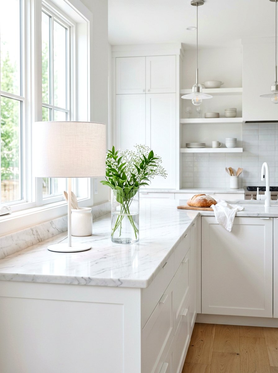 Simple Kitchen White Lamp - 30 mini lamp on kitchen counter ideas