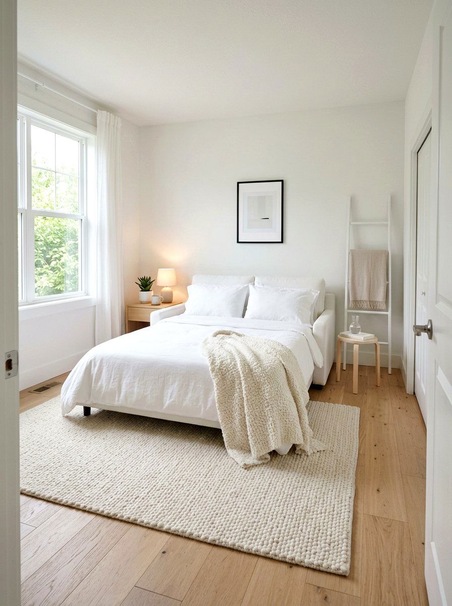 Simple White Guest Room - 30 sofa bed room ideas