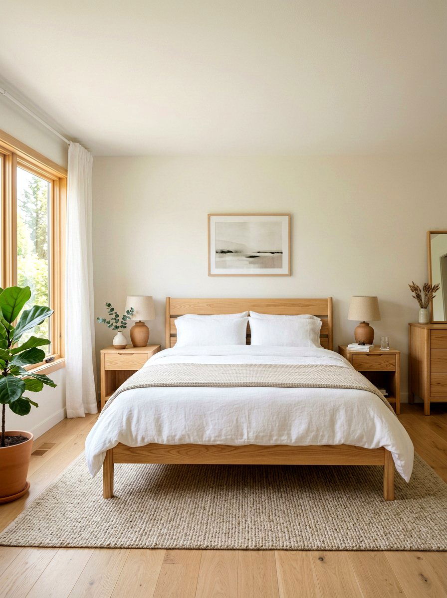 Simple Wooden Bedroom - 30 Scandinavian home ideas
