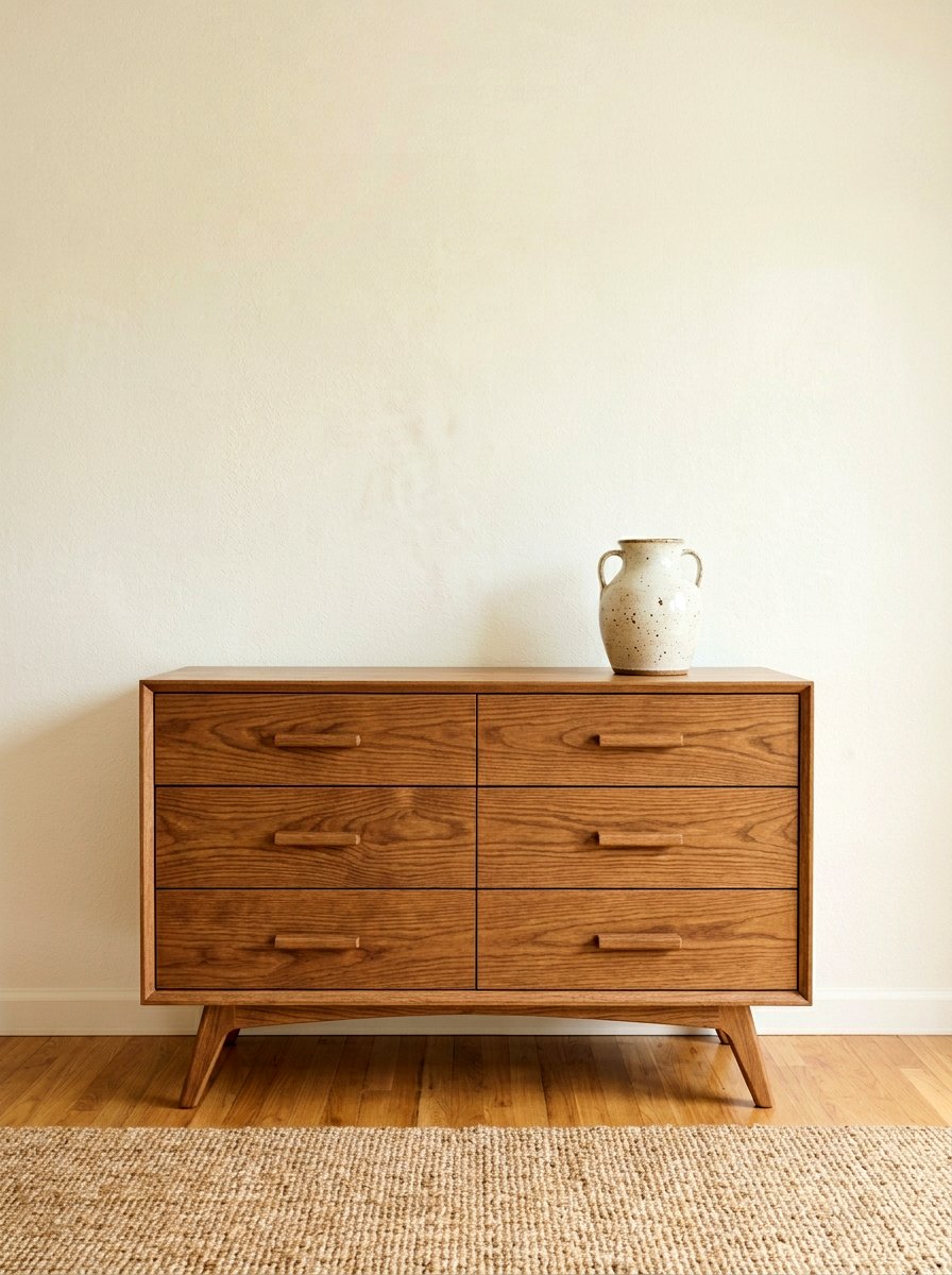 Simple wooden dresser - 30 minimalist bedroom storage ideas