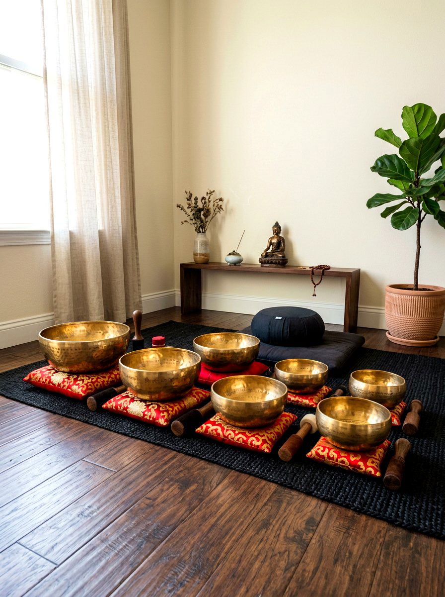 Singing bowl meditation corner bedroom - 30 meditation corner bedroom ideas