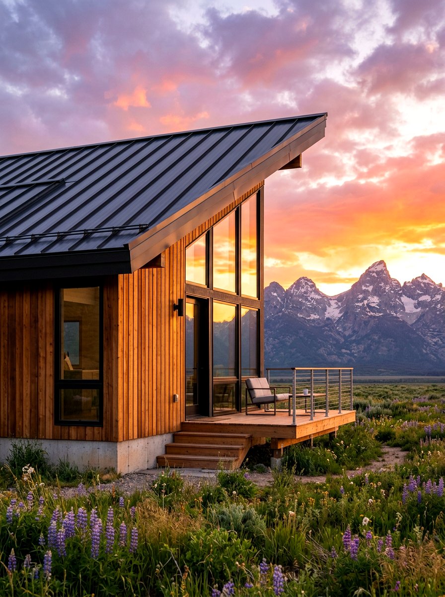 Single Slope Roof Cabin - 30 chalet exterior ideas