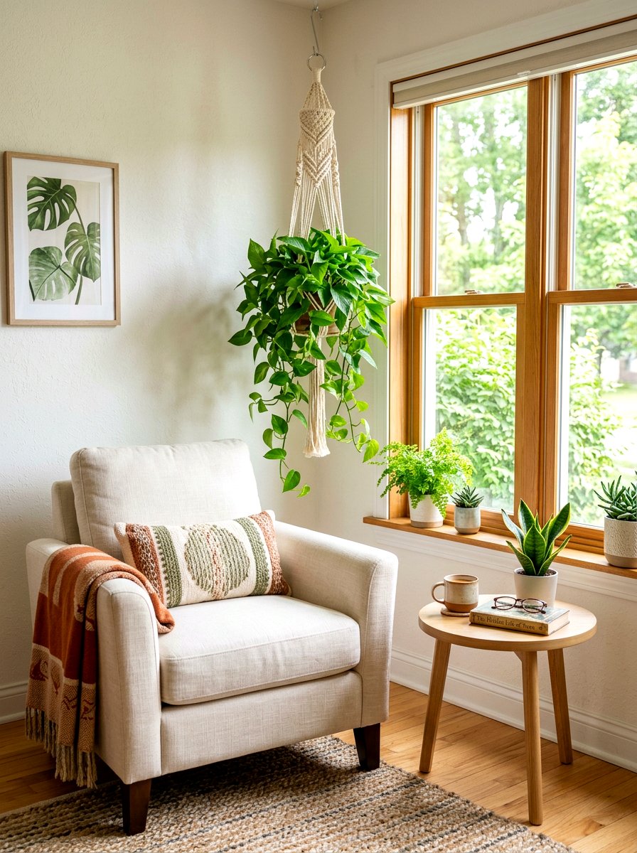 Single Tier Macrame Plant Hanger - 30 macrame plant hanger ideas
