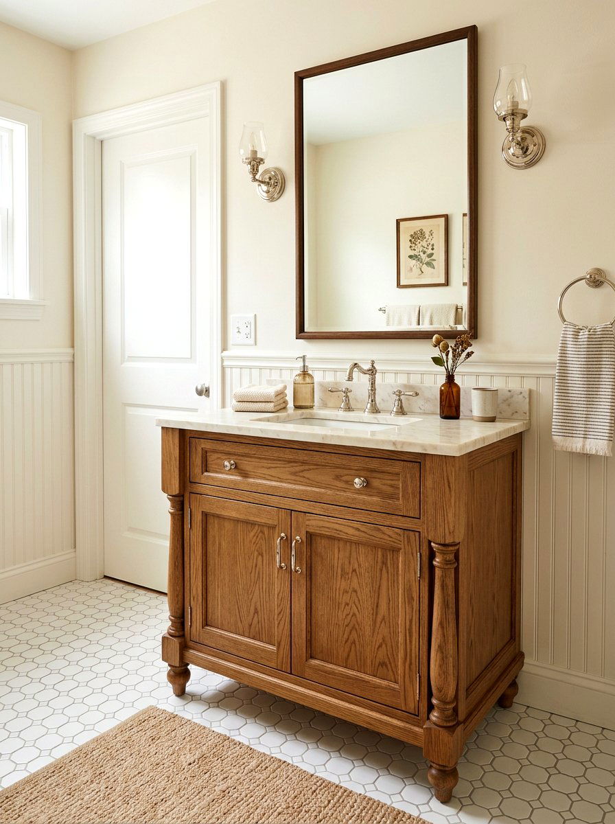 Single Wood Vanity - 30 wood vanity ideas