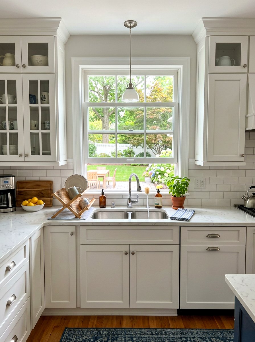 Single hung window over sink - 30 sink window kitchen ideas