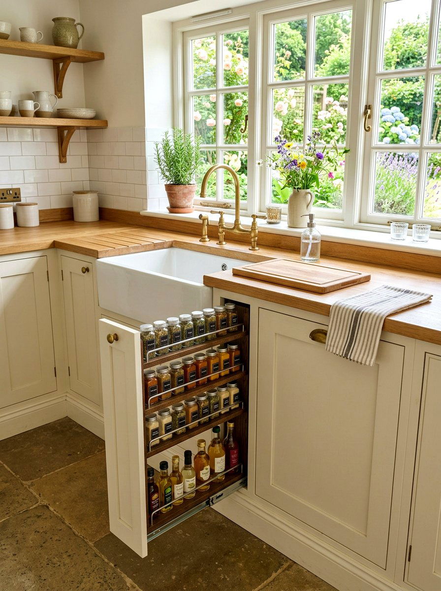 Sink Cabinet Side Pull Out - 30 pull out spice rack ideas