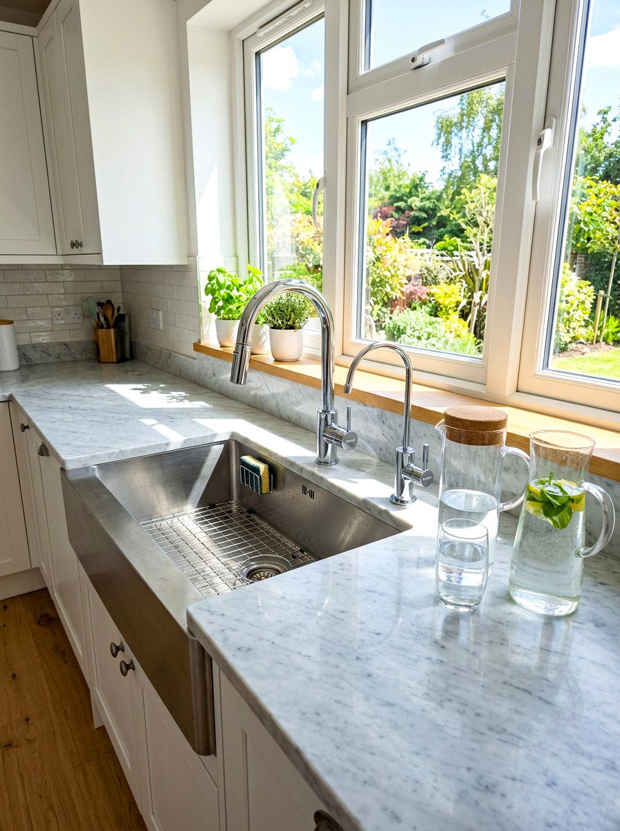 Sink Side Filtered Water Station - 30 kitchen beverage center ideas