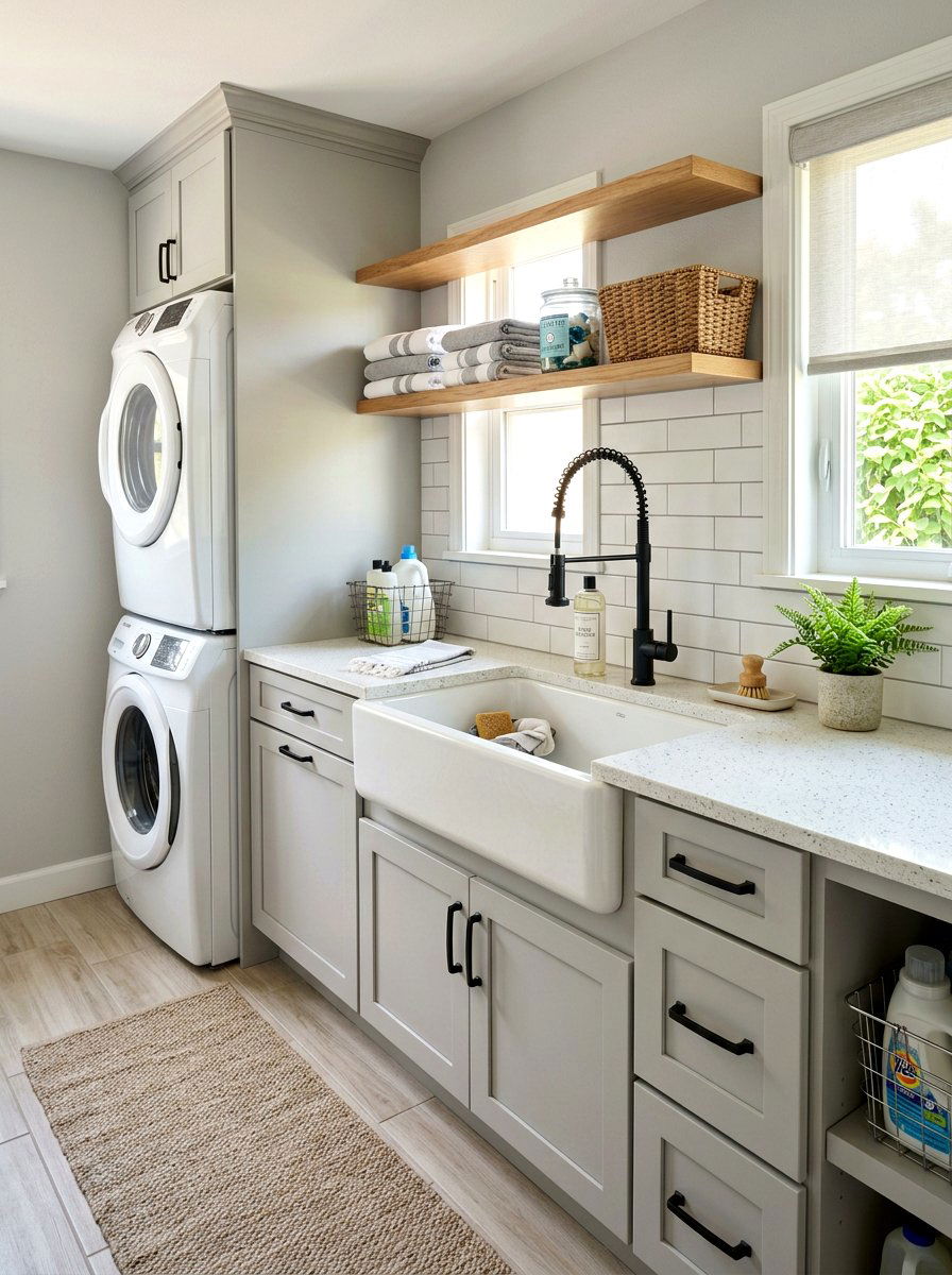 Sink in small laundry room - 30 small laundry room ideas