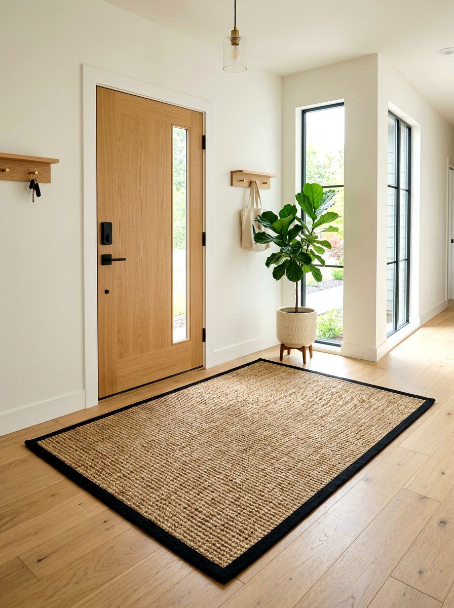 Sisal Floor Mat - 30 foyer rug ideas