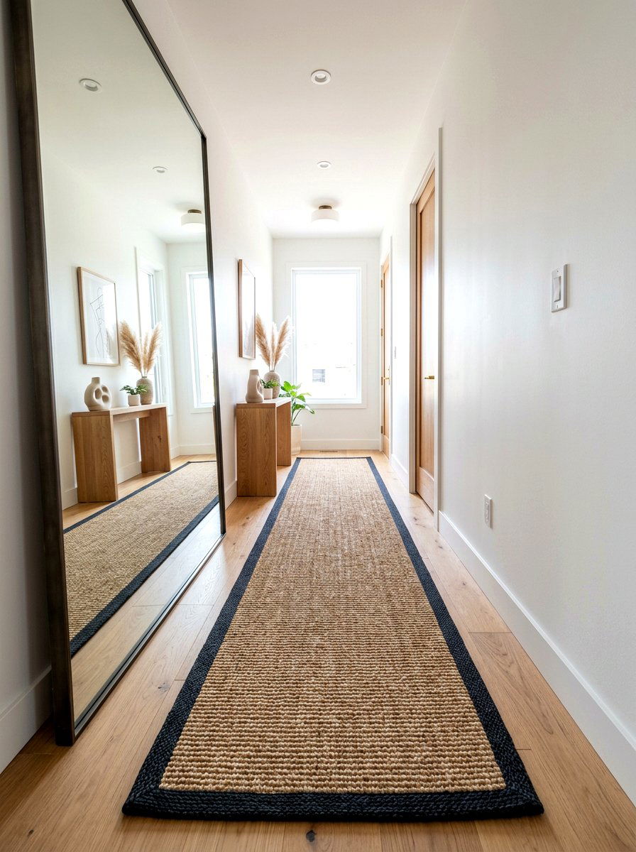 Sisal floor runner - 30 narrow hallway runner ideas