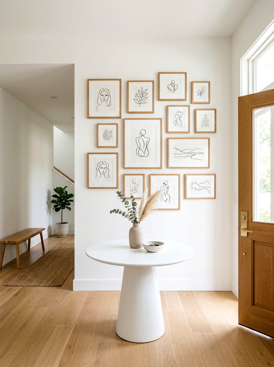 Sketch and drawing gallery - 30 salon wall ideas