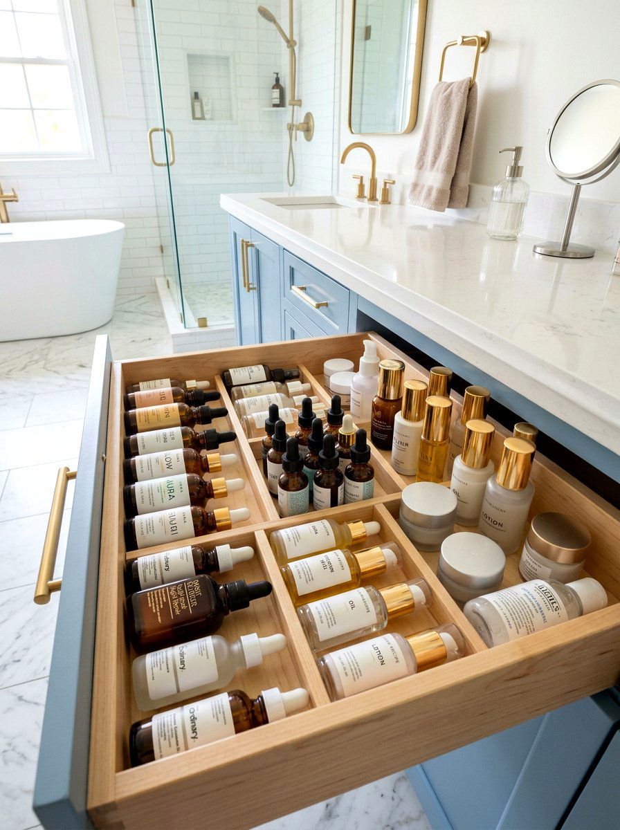 Skincare Vanity Drawer - 30 bathroom vanity drawer ideas