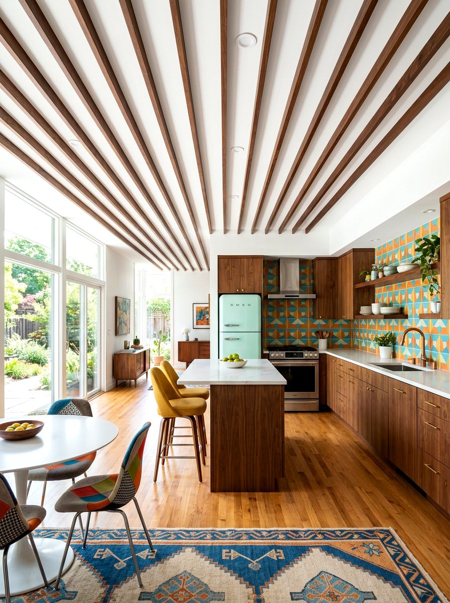 Skinny kitchen ceiling beams - 30 kitchen ceiling beam ideas