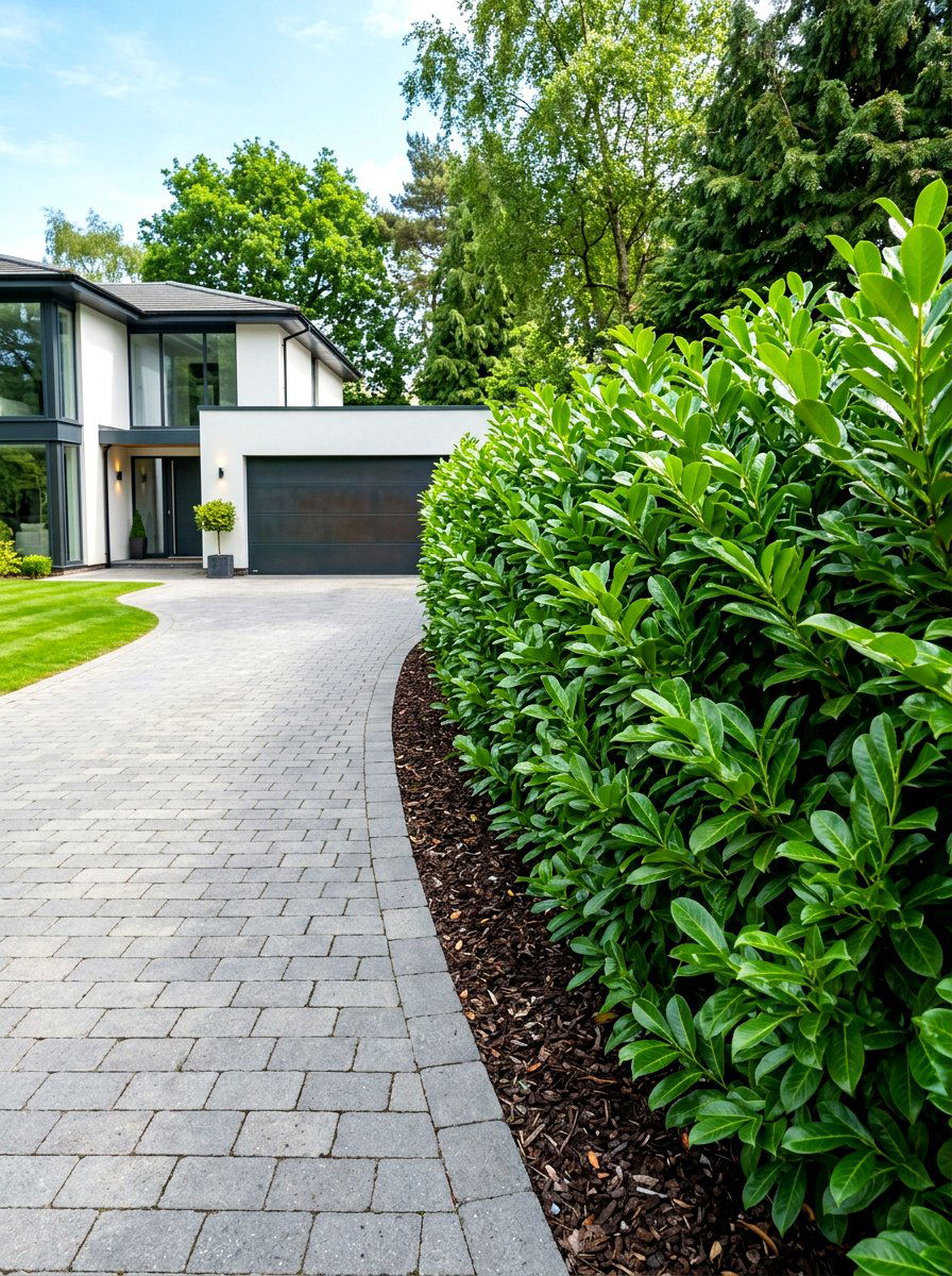 Skip Laurel Hedge - 30 living privacy wall ideas