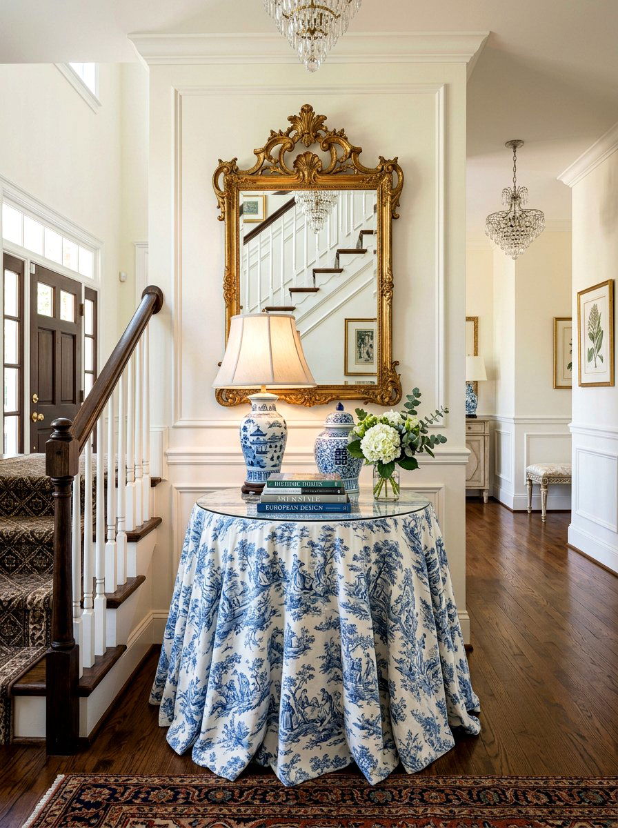 Skirted Table - 30 grandmillennial decor ideas
