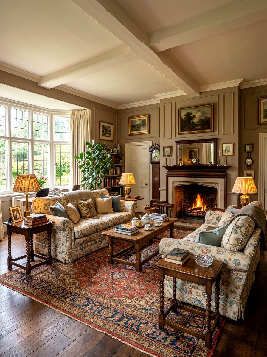 Skirted Traditional Sofa Pair - 30 living room sofa pair ideas