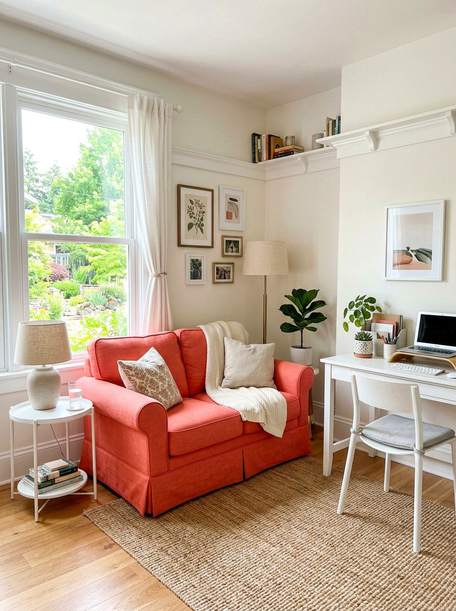 Skirted loveseat - 30 skirted sofa ideas
