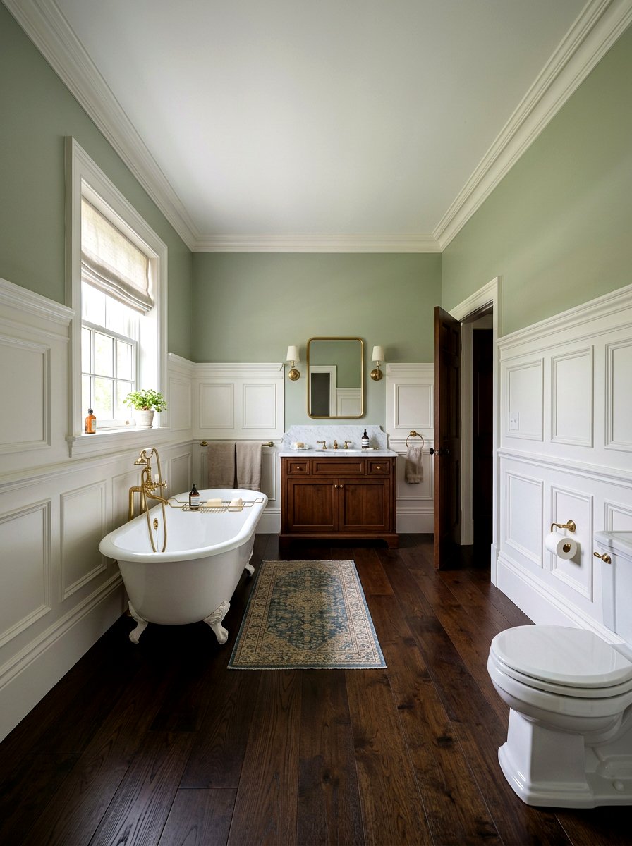 Skirting and Panel Molding Bathroom - 30 panel molding bathroom ideas