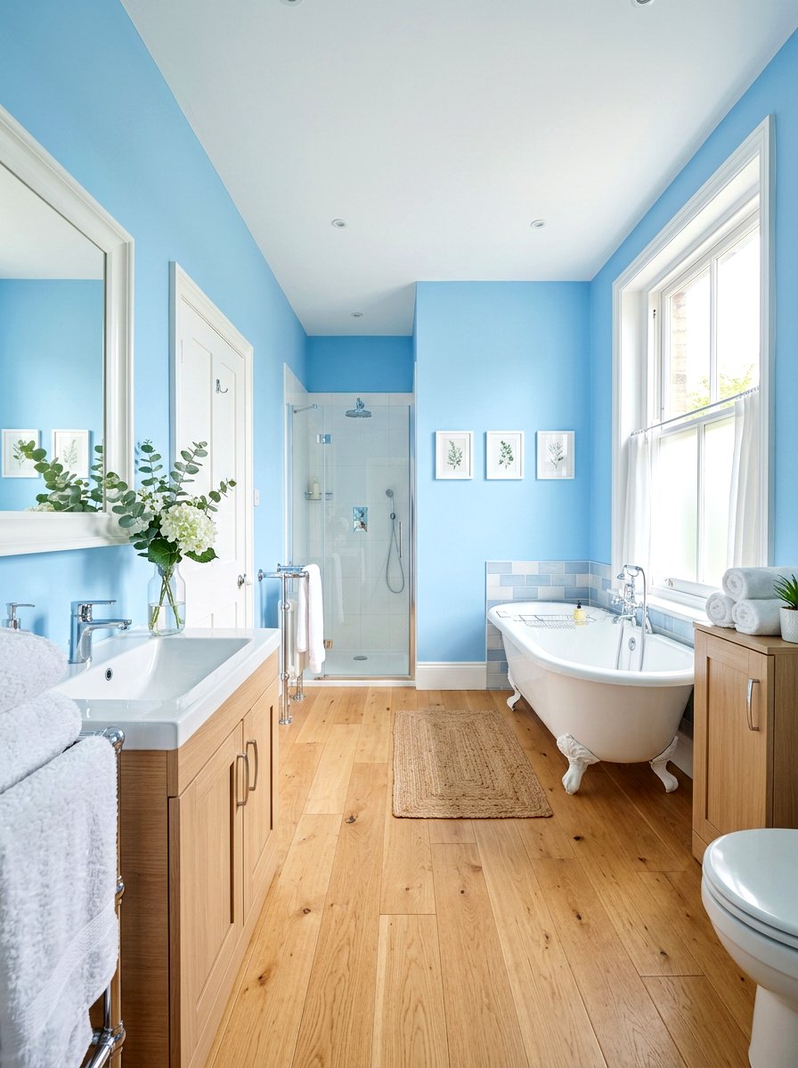 Sky Blue Bathroom - 30 summer bathroom decor ideas