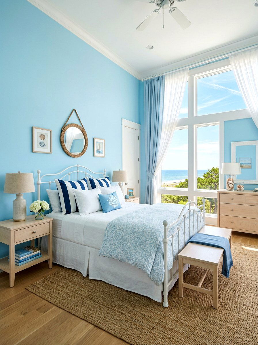 Sky Blue Bedroom - 30 healing color bedroom ideas