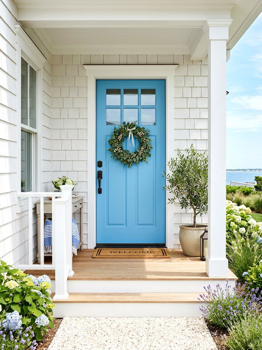 Sky Blue Front Door - 30 front door paint color ideas