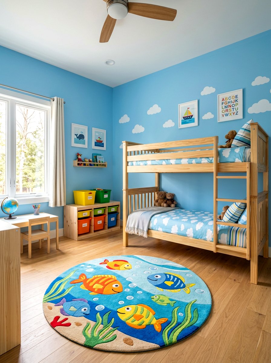 Sky Blue Kids Bedroom - 30 ocean blue bedroom ideas