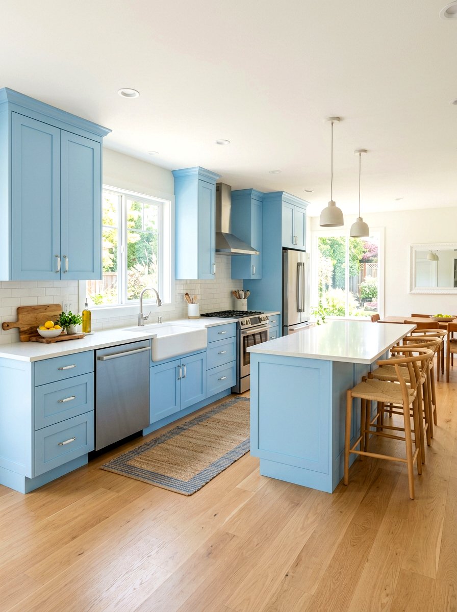 Sky Blue Kitchen Cabinets - 30 kitchen cabinet ideas