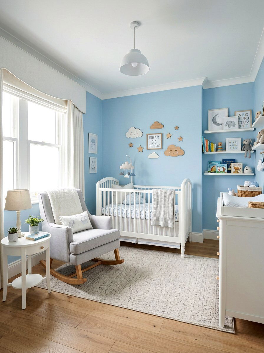 Sky Blue Nursery - 30 pastel home decor ideas
