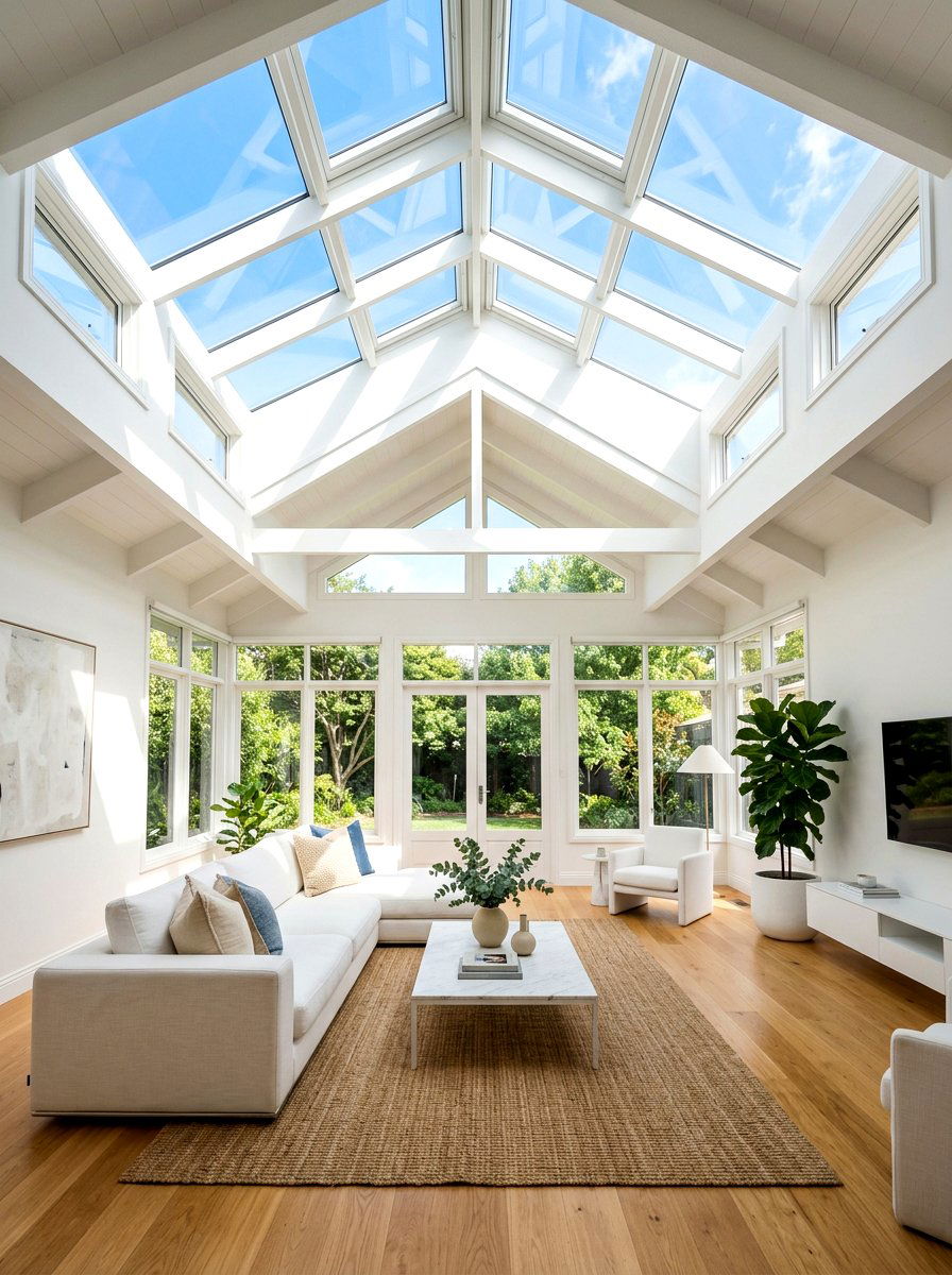 Sky Light Installation - 30 tall ceiling living room ideas