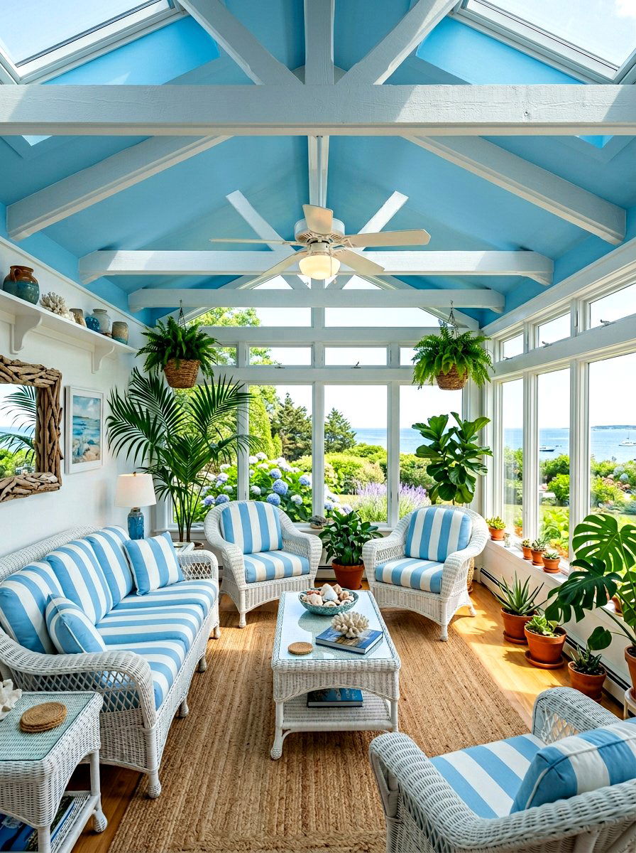 Sky blue ceiling - 30 painted ceiling ideas