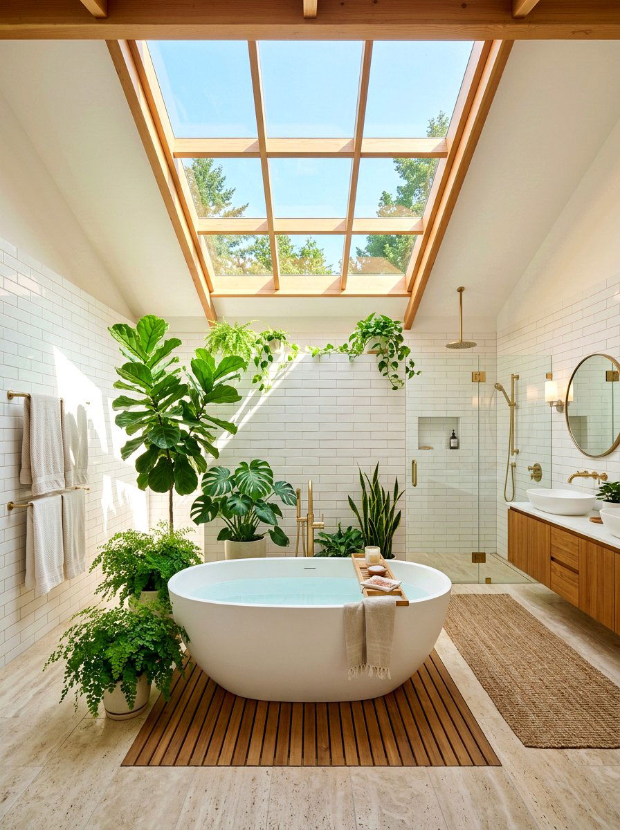 Skylight Bathroom - 30 master bathroom ideas