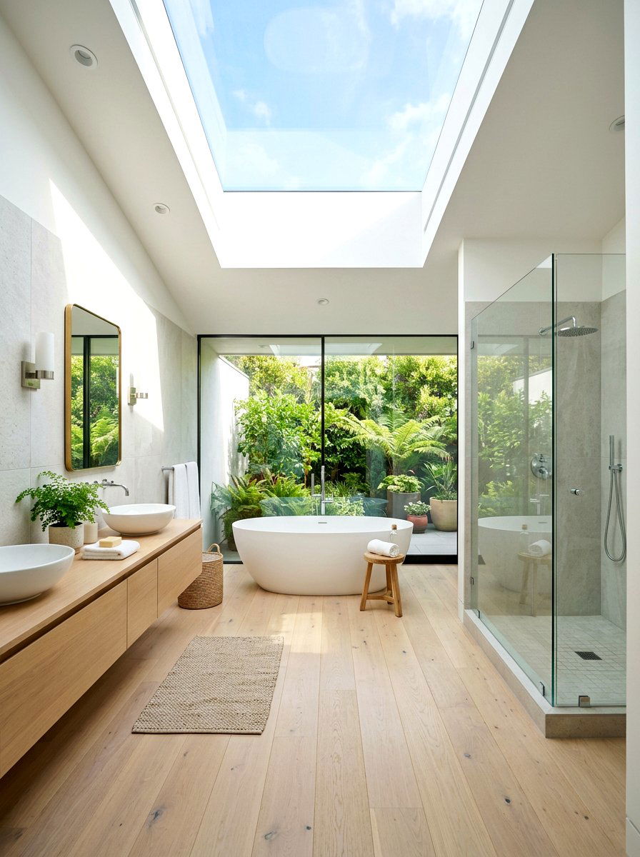 Skylight Installation - 30 modern bathroom ideas