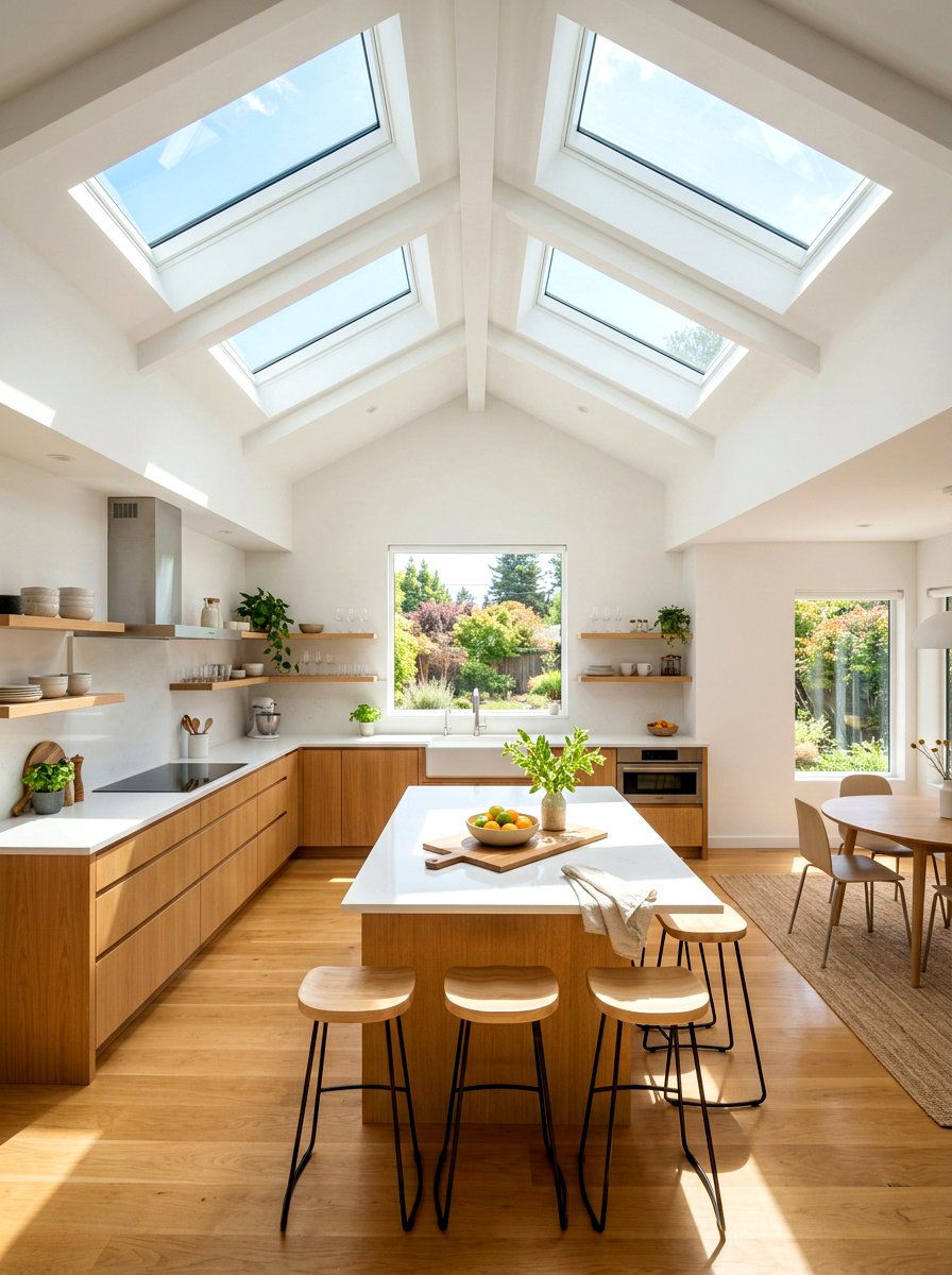 Skylight Kitchen - 30 California casual kitchen ideas