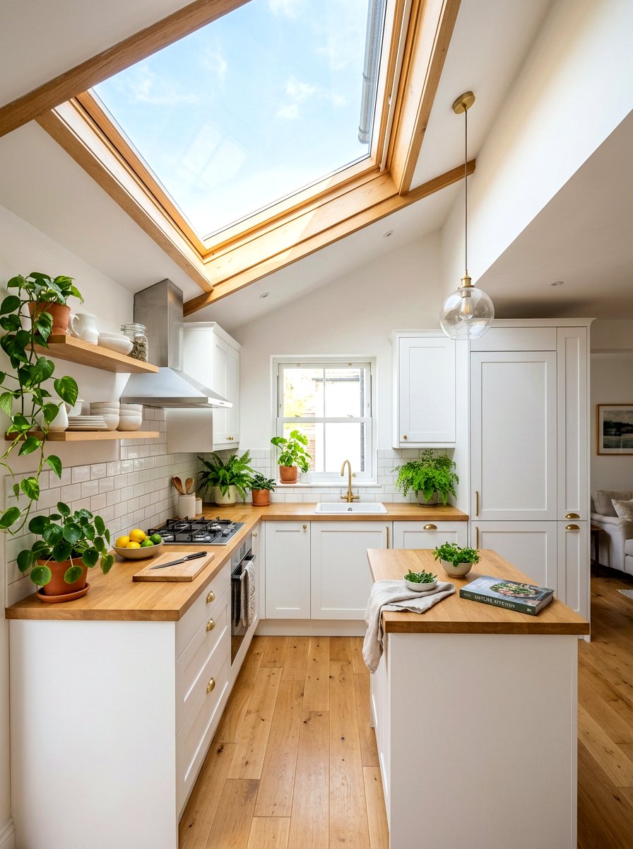 Skylight Small Kitchen - 30 tiny house kitchen ideas